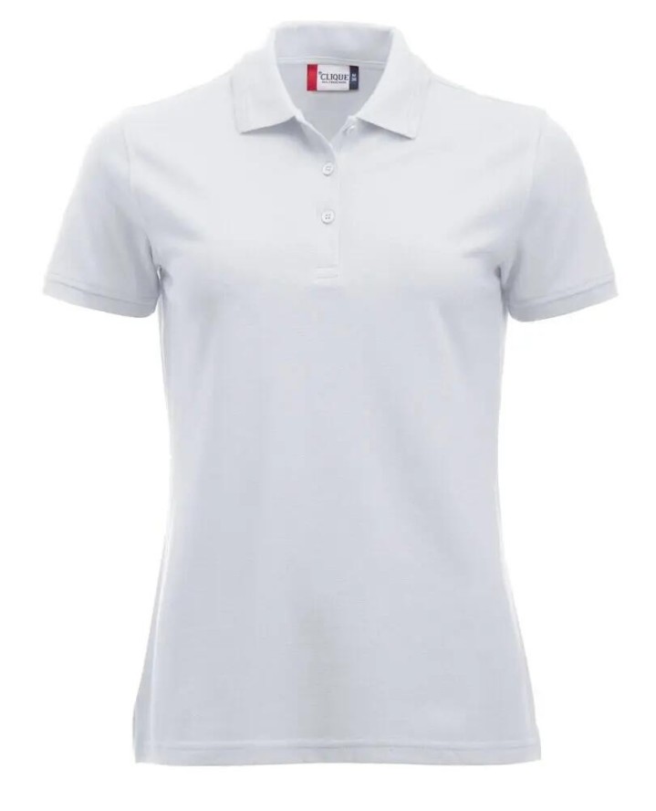 clique Polo Manhattan Women biały, krótki rękaw, paski żakardowe – white