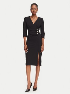 Rinascimento Sukienka koktajlowa CFC0020495002 Czarny Slim Fit