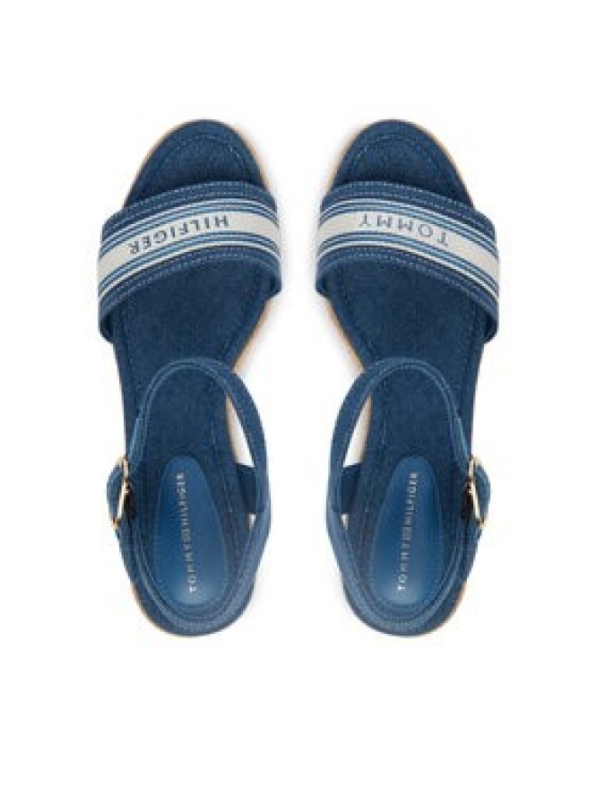 Tommy Hilfiger Espadryle Mid Wedge Espad Webbing FW0FW09230 Niebieski
