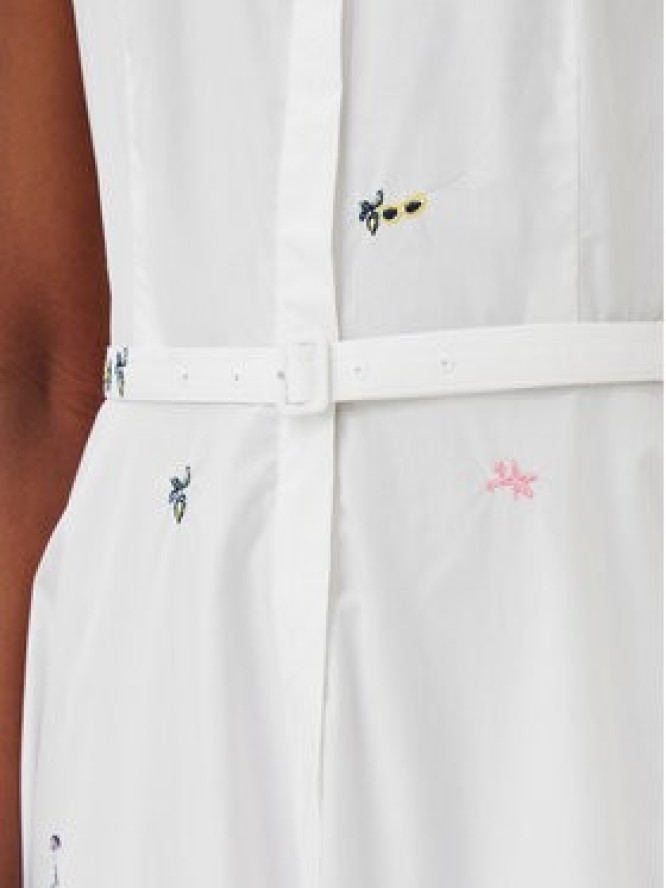 Marella Sukienka koszulowa Ensign 2513221222 Biały Regular Fit