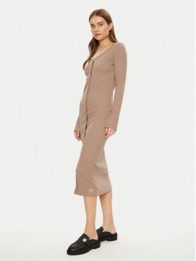 Calvin Klein Jeans Sukienka codzienna J20J224830 Beżowy Slim Fit