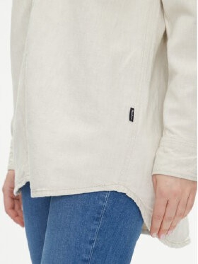 Pepe Jeans Koszula jeansowa PL304963 Écru Oversize