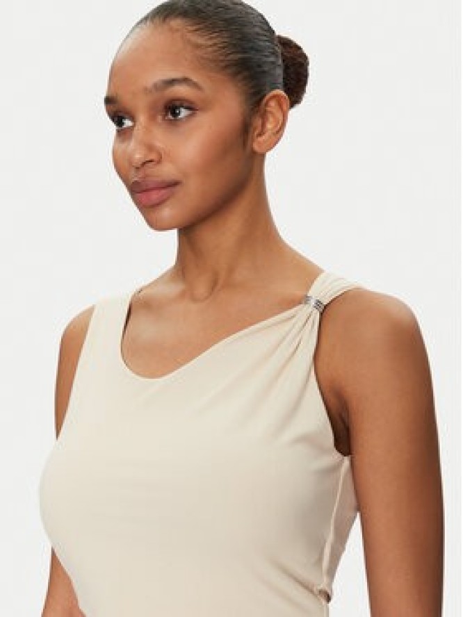 Guess Top W5GP22 KAQL2 Beżowy Regular Fit