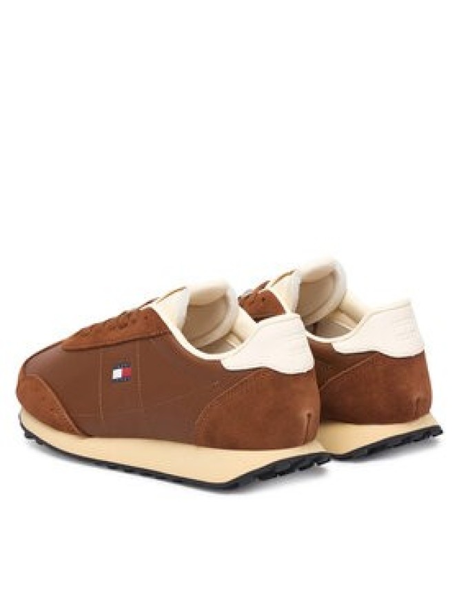 Tommy Jeans Sneakersy Retro Runner Archive Ltr EN0EN03097 Brązowy