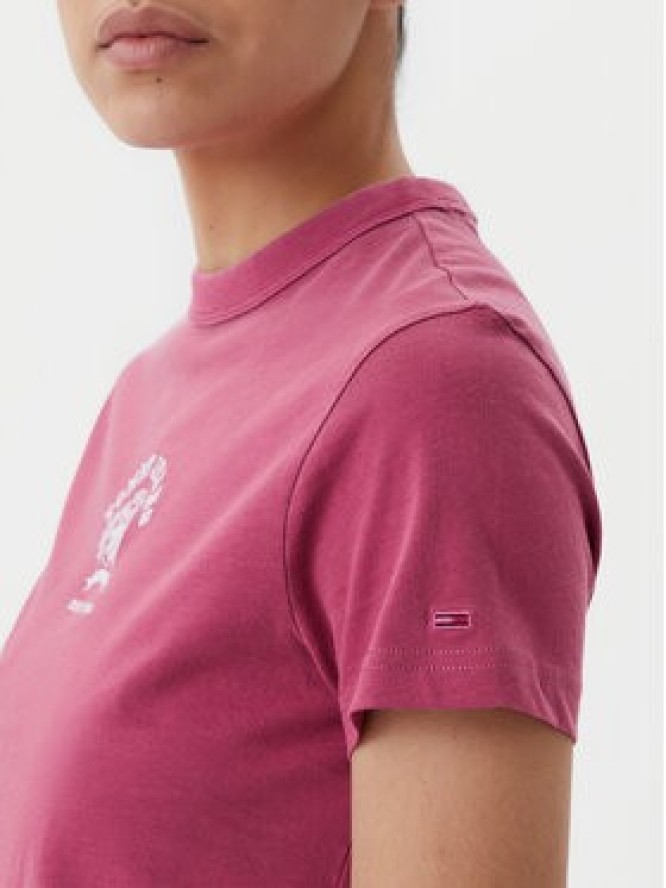 Tommy Jeans T-Shirt Varsity DW0DW20317 Różowy Regular Fit