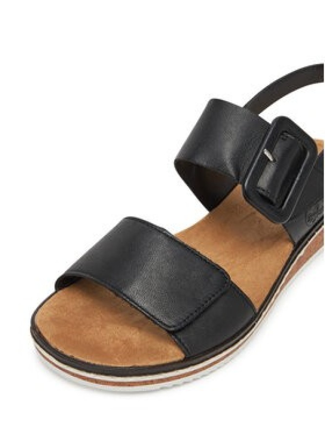 Rieker Sandały V3667-00 Czarny