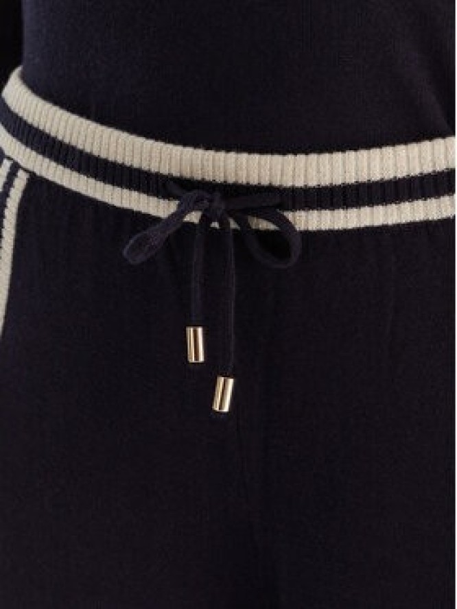 Gaudi Spodnie dzianinowe 521BD23001 Granatowy Wide Leg