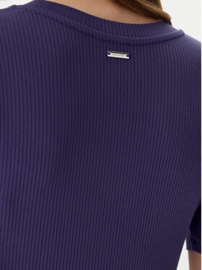 Calvin Klein T-Shirt LV044D246G Fioletowy Slim Fit