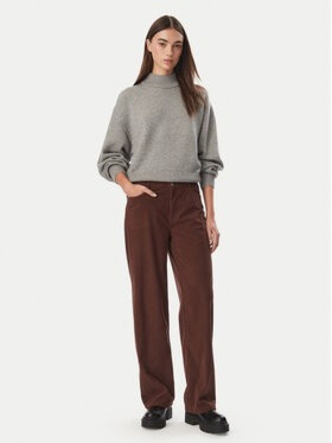 HUGO Spodnie materiałowe Hidami-1-W_B 50569803 Brązowy ciemny Relaxed Fit