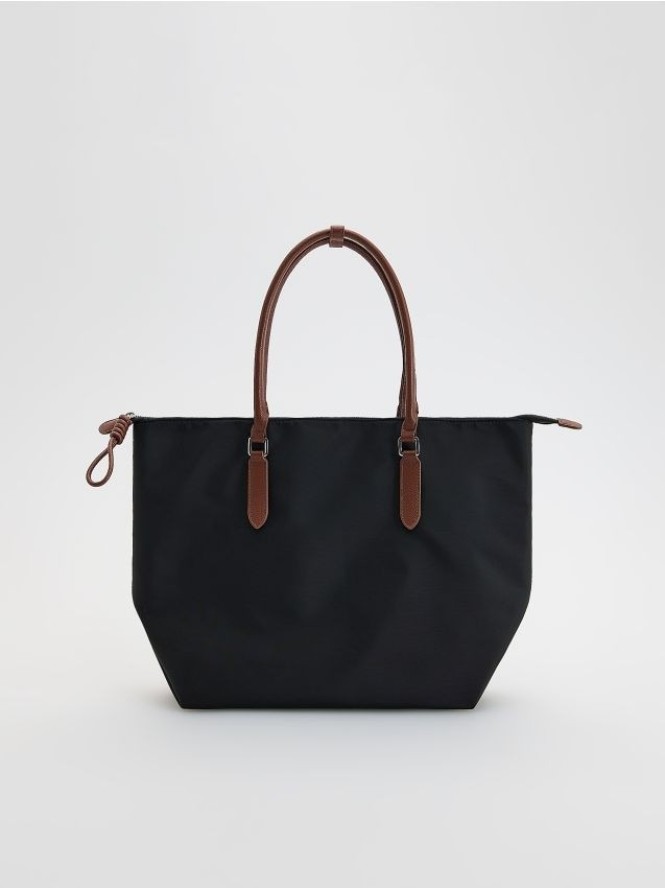 Tkaninowa torebka shopper - czarny