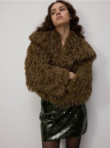 Cekinowa spódnica mini - wielobarwny