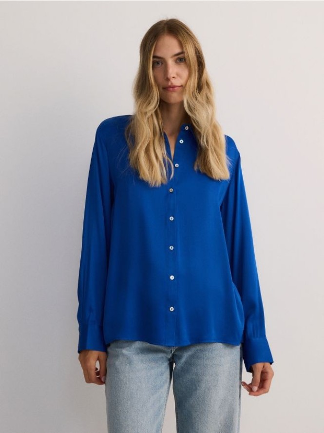 Koszula z wiskozy - niebieski