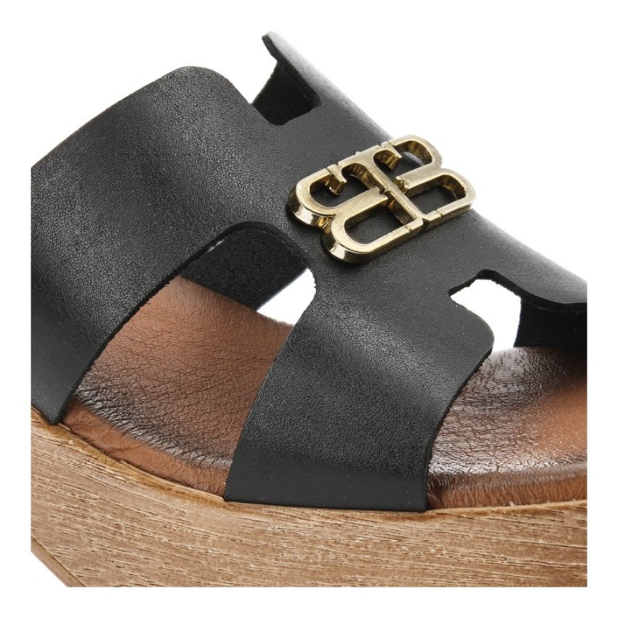 Czarne Stylowe Klapki Armodo Wygodne Obuwie Damskie