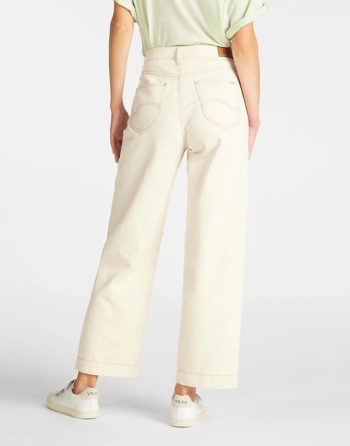 DAMSKIE SPODNIE JEANSOWE LEE BUTTON WIDE LEG L30GMN35 112106447