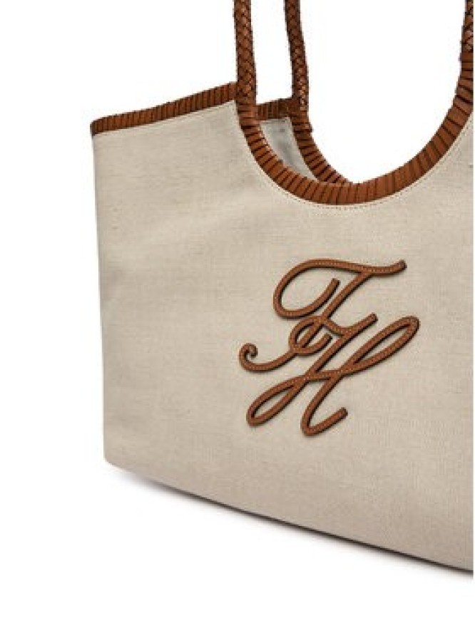 Tommy Hilfiger Torebka Th Elev Summ Maxi Tote Canvas AW0AW18629 Beżowy