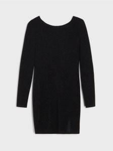 Sukienka mini z długim rękawem - czarny