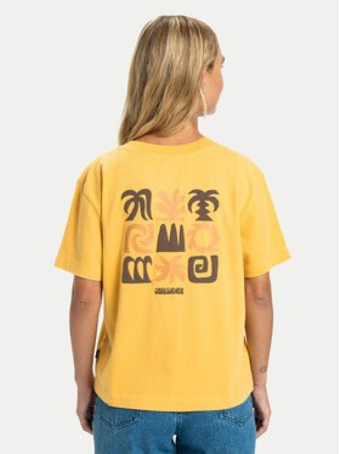 Quiksilver T-Shirt Standard EQWZT03197 Żółty Regular Fit