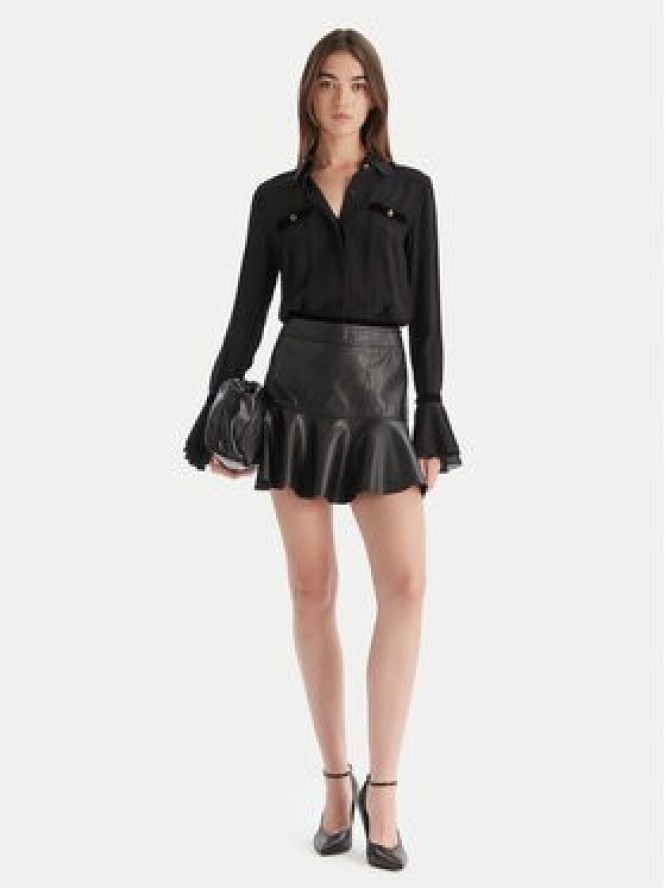 Bardot Spódnica z imitacji skóry Tisch 59924SB Czarny Regular Fit