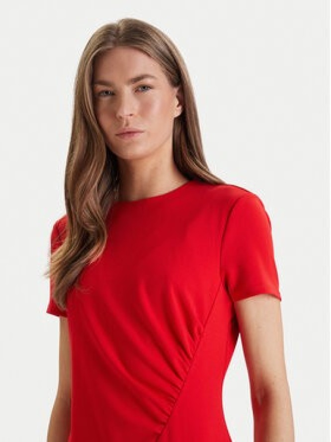 Calvin Klein Sukienka koktajlowa LV044E048G Czerwony Slim Fit