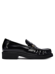 Tommy Hilfiger Loafersy Square Toe Abrasivato FW0FW08825 Czarny