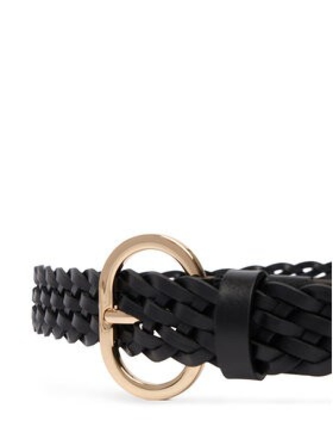 Tommy Hilfiger Pasek Damski Th Chic 2.5 Woven Leather AW0AW18111 Czarny