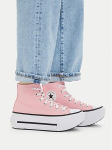 Converse Trampki Chuck Taylor All Star Lift Double Stack A15012C Różowy