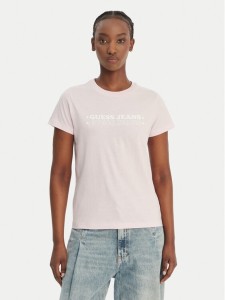Guess Jeans T-Shirt W6GIC5 K8HM0 Różowy Regular Fit