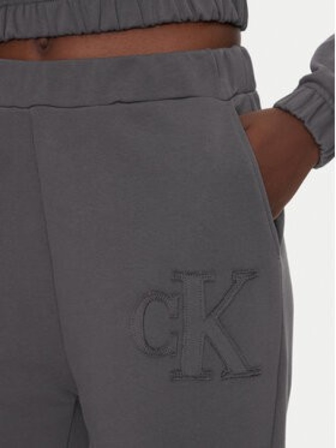 Calvin Klein Jeans Spodnie dresowe J20J225355 Szary Regular Fit