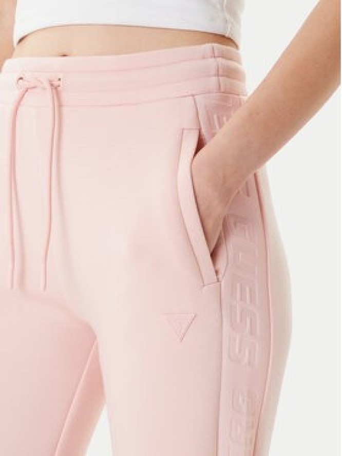 Guess Spodnie dresowe V3RB21 K7UW2 Różowy Regular Fit