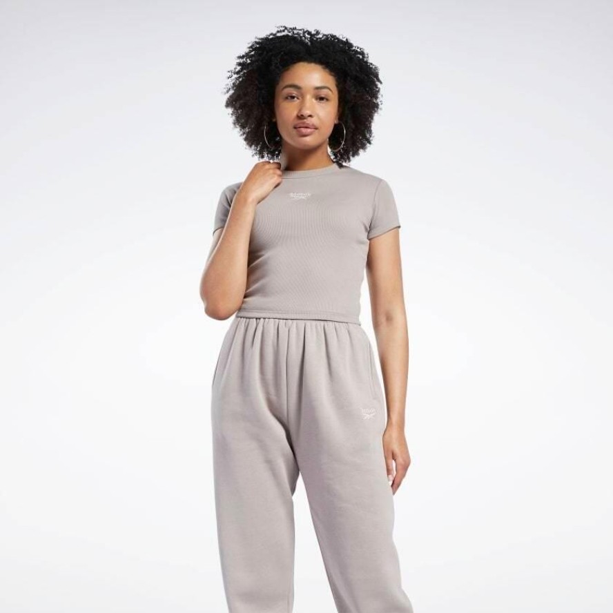 Koszulka sportowa damska Reebok Ribbed z krótkim rękawem