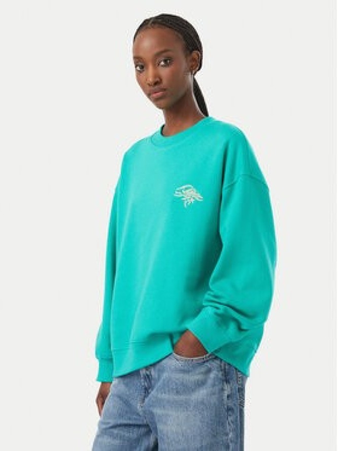 Quiksilver Bluza Standard Crew EQWFT03188 Zielony Regular Fit