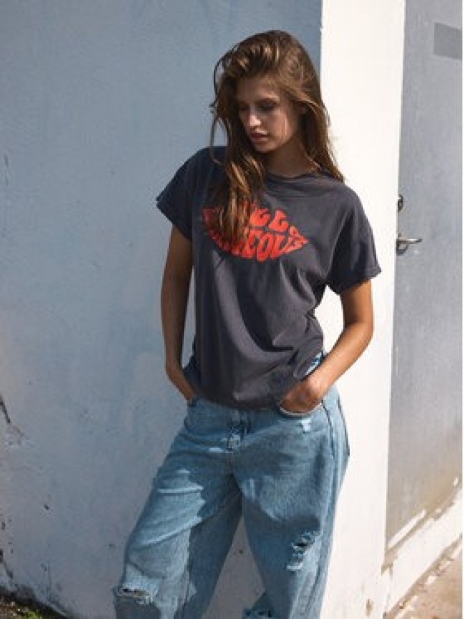 Noisy May T-Shirt 27030135 Szary Regular Fit