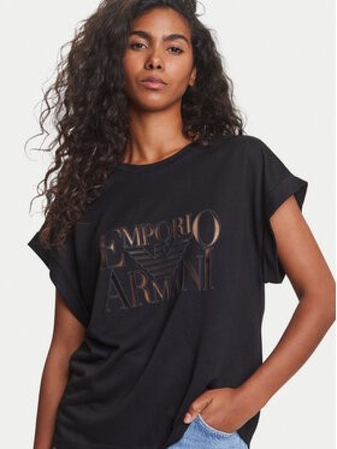 Emporio Armani T-Shirt EW000616 AF12187 UC001 Czarny Loose Fit
