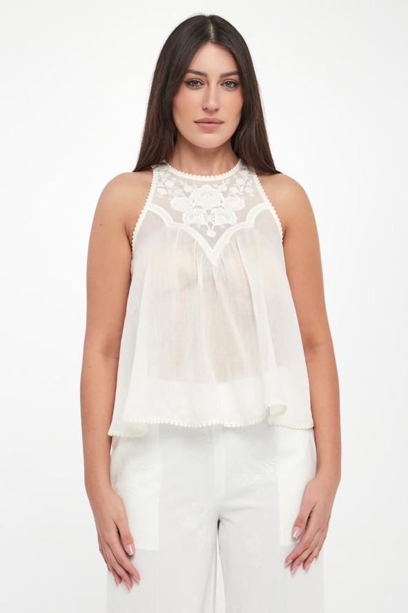 Top damski z haftem TWINSET