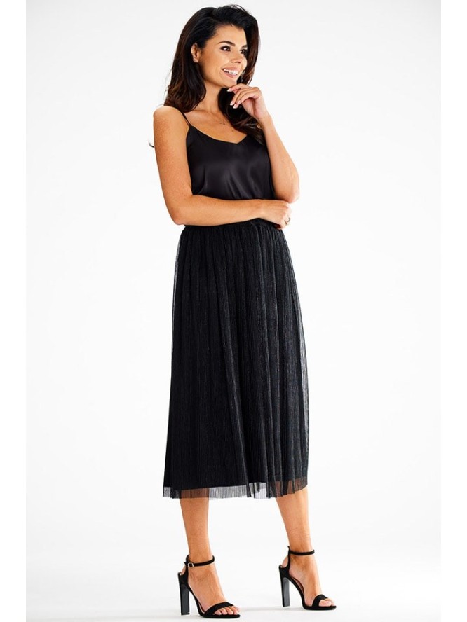 Awama Spódnica w kolorze czarnym rozmiar: L/XL