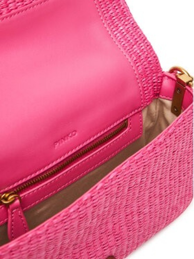 PINKO Torebka Love One Mini Slouchy Fl PE 25 PLTT 104340 A2CF Różowy