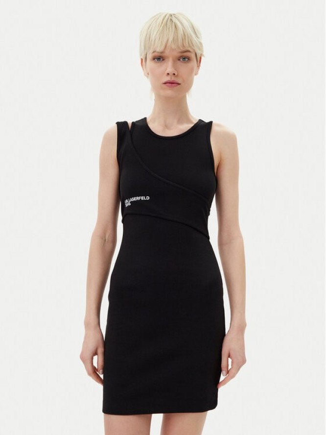Karl Lagerfeld Jeans Sukienka codzienna A2W13032 Czarny Slim Fit