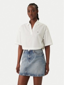 Tommy Jeans Polo DW0DW22596 Biały Relaxed Fit