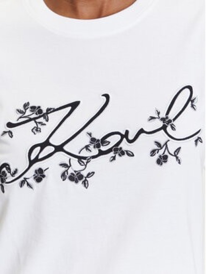 KARL LAGERFELD T-Shirt A3W17018 Biały Regular Fit