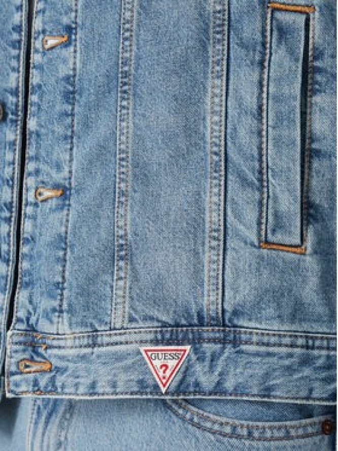 Guess Jeans Kurtka jeansowa M6BN56 D1872 Niebieski Regular Fit