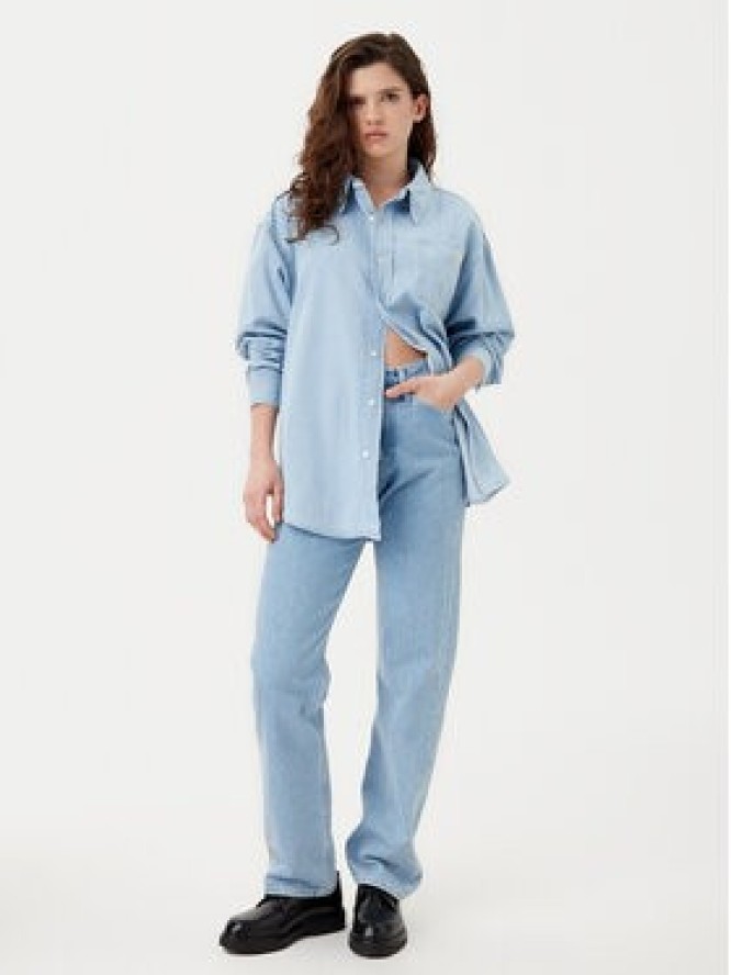 Calvin Klein Jeans Koszula jeansowa J20J225010 Błękitny Oversize