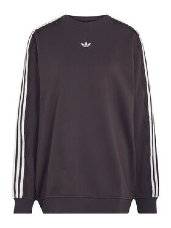 adidas Bluza Lace 3 Stripes Crew LG4253 Brązowy Regular Fit