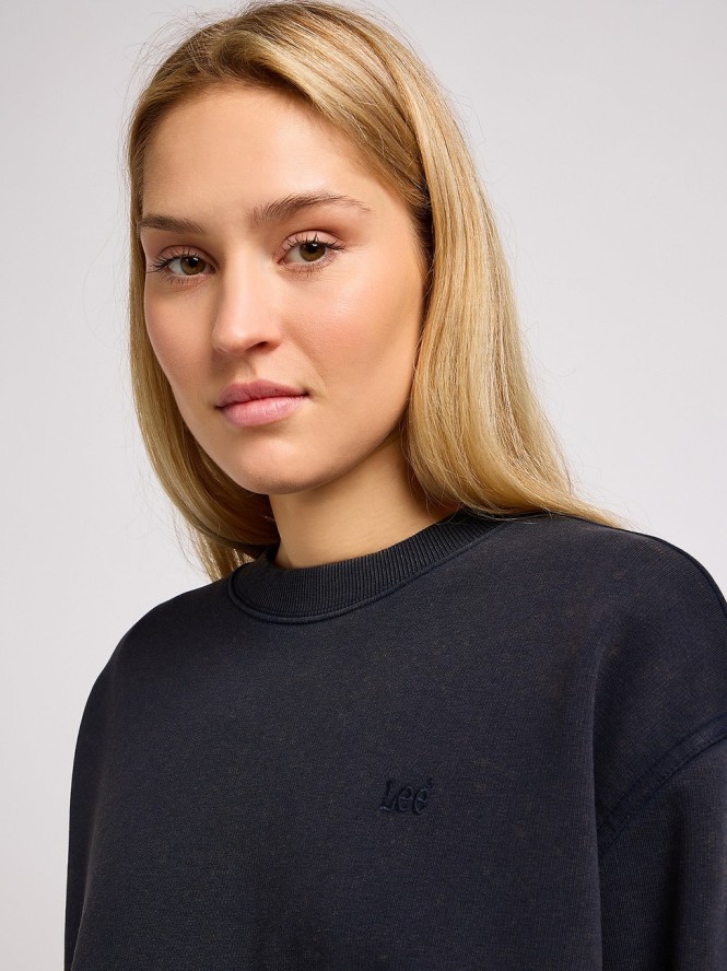 LEE DAMSKA BLUZA LEE CREW SWS UNIONALL BLK 112350241