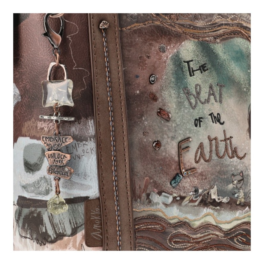 Brązowa Torebka Anekke Modna Listonoszka Damska