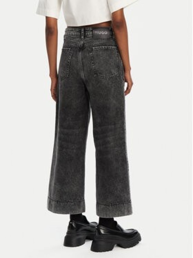 HUGO Jeansy Gevane 50530309 Czarny Wide Leg