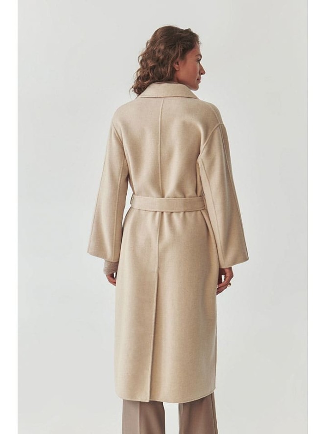 TATUUM Wełniany płaszcz w kolorze beżowym rozmiar: L