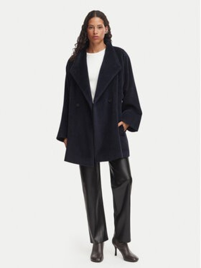 Marella Płaszcz wełniany Edita 2623086141 Granatowy Regular Fit