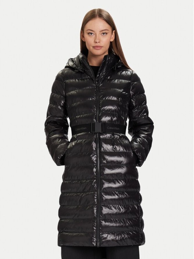 Calvin Klein Kurtka zimowa LV044D543G Czarny Slim Fit