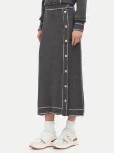 Liu Jo Sport Spódnica midi TF6179 MS59L Szary ciemny Regular Fit