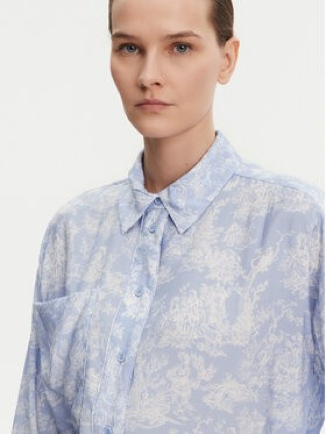 Munthe Koszula Filius 251102525120 Niebieski Loose Fit